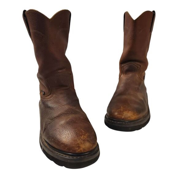 JUSTIN Boots SCREWDRIVER Mens Size 10.5 Brown Leather Mid-Calf Workwear WK4905 main image 5